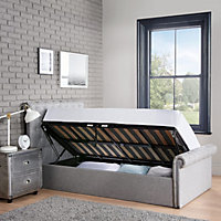 Single Side Lift Ottoman Sleigh Bed With Pocket Sprung Mattress