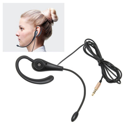 Single-Sided Call Center Headset with Microphone and 3.5mm Jack for Laptops and Mobile Phones
