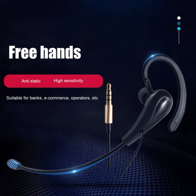 Single-Sided Call Center Headset with Microphone and 3.5mm Jack for ...
