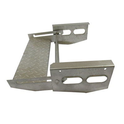 Single Slide Out Caravan Step (Galvanised Manual Pull Motorhome Platform Trailer Truck Van)