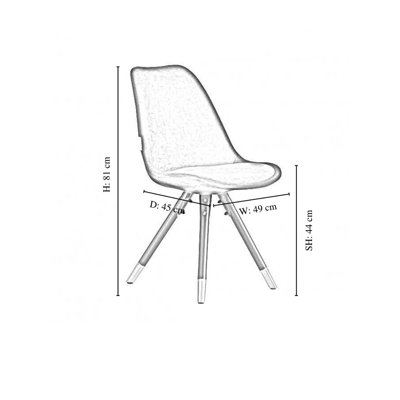 Single Sofia Velvet Dining Chair Upholstered Dining Room Chair, Blue