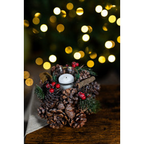 Single Tealight Candle Holder Christmas