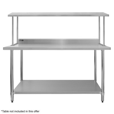 Single Tier Shelves Heavy-duty Stainless Steel Overshelf
