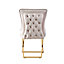 Single Trafalgar Velvet Dining Chair Upholstered Dining Room Chairs Cream