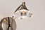 Single Wall Light and Sconce, Antique Brass Finish, Clear Glass Shade, G9 Bulb Cap