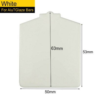 Single White PVC End Cap For AluTGlaze Aluminium Glazing Bar