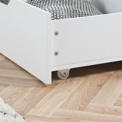 Single White Storage Bed Frame Birlea Alfie 3FT Drawer Bed 90cm