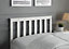 Single White Wooden Bed Frame 3ft Slatted Bed For Adults Children Teenagers