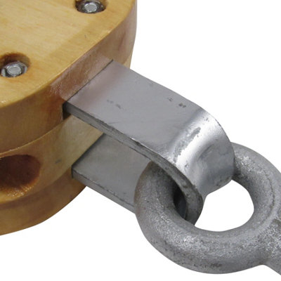 Single Wood Block With Swivel Hook 3.5 Ton 12