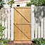 Single Wooden Garden Flat Top Gate Kit Pressure Treated H 183 cm x W 79 cm