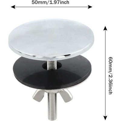 Sink Hole Covers 2 Inch Stainless Steel – Kitchen Sink Tap Hole Plug With Rubber Gasket, Leak-Proof Faucet Hole Cover For Most Sinks (Silver)