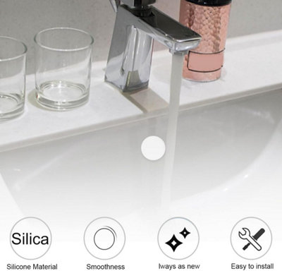 Sink Overflow Stoppers, Rubber Sink Stoppers, Reusable Bathroom Sink Plugs