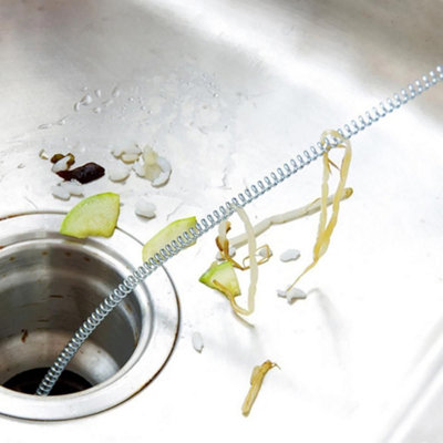 Sink Snake Drain Cleaner Unblocker Unclog Hair Blocked Kitchen Bathroom Shower