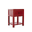 Sino 1 Drawer Red Bedside Table