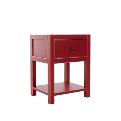 Red bedside deals table ikea