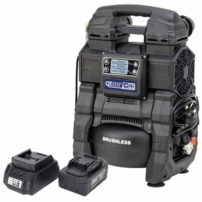 SIP QT Battery & Mains Oilless Compressor - Stainless Steel - L25 x W34 ...