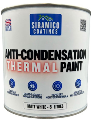 Siramico Coatings - Anti Condensation Paint - 5 Litres - Matt White