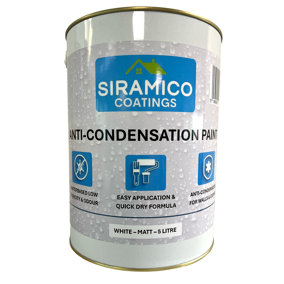 Siramico Coatings - Anti Condensation Paint - 5 Litres - Matt White