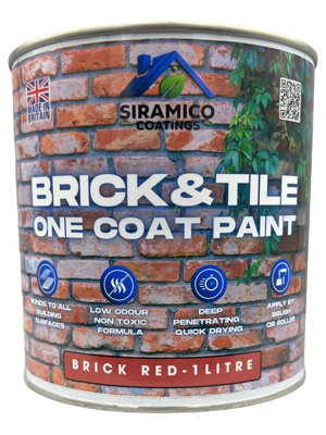 Siramico Coatings - Brick & Tile Paint - Matt - Brick Red - 1 Litres