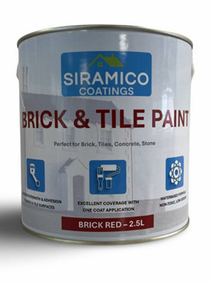 Siramico Coatings - Brick & Tile Paint - Matt - Brick Red - 2.5 Litres