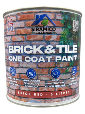 Siramico Coatings - Brick & Tile Paint - Matt - Brick Red - 5 Litres