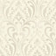 Sirpi Cream Damask Pearlescent effect Embossed Wallpaper