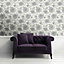 Sirpi Cream Floral Pearlescent effect Embossed Wallpaper