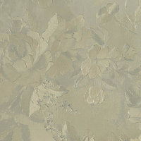 Sirpi Green Floral Pearlescent effect Embossed Wallpaper