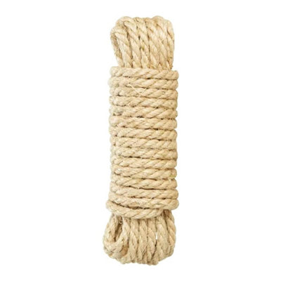 Sisal Rope for Cat Scratcher Cat Tree Repairing - 20 m / 65 ft of 10 mm Natural Sisal Rope for Scratching Post Tower Replacement