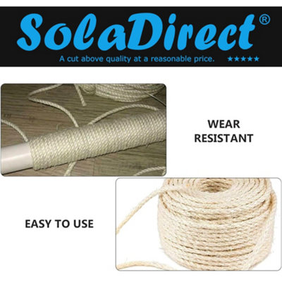 Sisal Rope for Cat Scratcher Cat Tree Repairing - 30 m / 98 ft of 6 mm ...