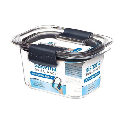 Sistema Brilliance Small Rectangle Container 380ml with Lid - BPA-Free ...