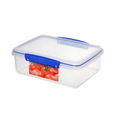 Sistema KLIP IT 2L (67.6 oz) Rectangular Clear Storage Containers ...