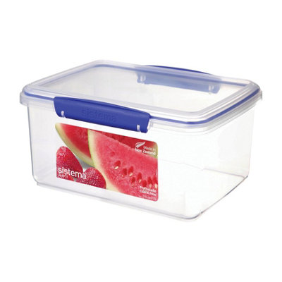 Sistema KLIP IT 3L (101 oz) Rectangular Clear Storage Containers - Blue ...
