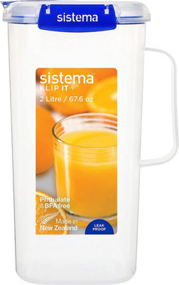 Sistema Klip It Plus Juice Jug 2 Litre Leak Proof Seal Easy Lock easy ...