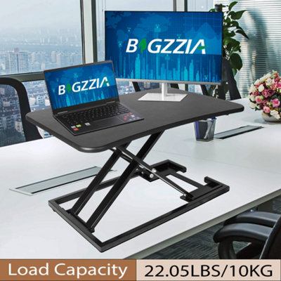 Sit-Stand Desk Ergonomic X-Frame Riser Workstation for Home Office Study