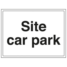 Site Car Park General Parking Sign - Rigid Plastic - 300x200mm (x3)