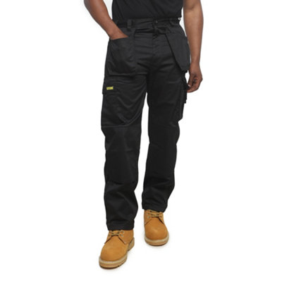Site King Black Cargo Holster Pocket Work Trousers (W42, L31)