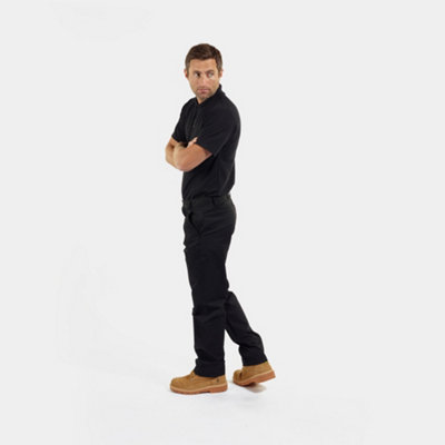 Site King Black Classic Work Trousers (W28, L29)