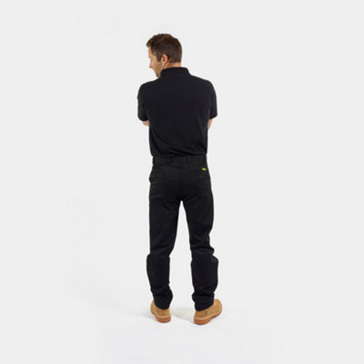 Site King Black Classic Work Trousers (W28, L29)