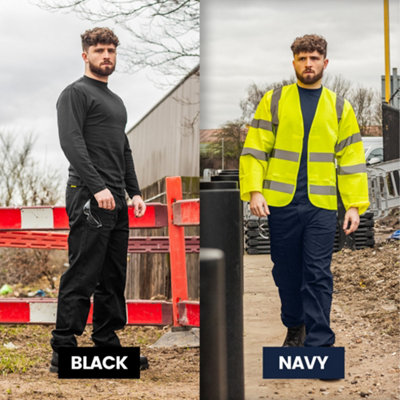 Site King Black Classic Work Trousers (W28, L29)
