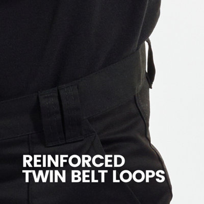Site King Black Classic Work Trousers (W28, L29)