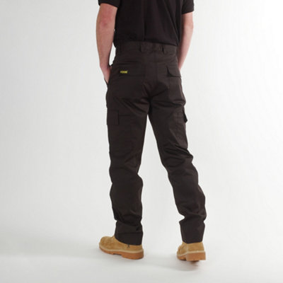 Site King Black Combat Cargo Work Trousers (W28, L29)