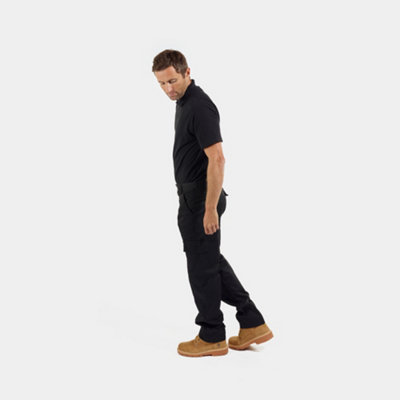 Site King Khaki Cargo Knee Pad Work Trousers (W28, L31)