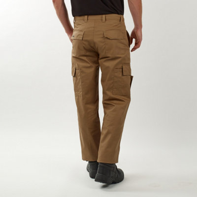 Site King Khaki Combat Cargo Work Trousers (W28, L33)