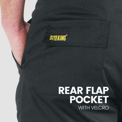 Site King Khaki Combat Cargo Work Trousers (W28, L33)