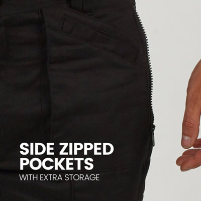 Site King Khaki Premium Multi Pocket Work Trousers (W28, L33)