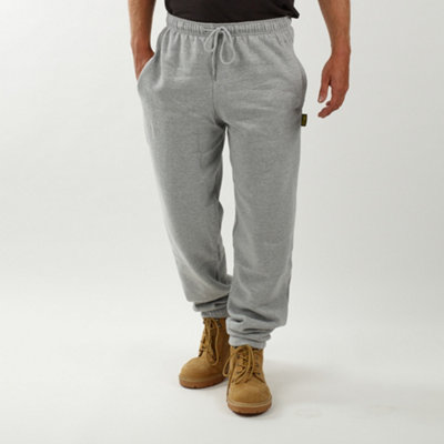 Site King Mens Grey Work Fleece Jogging Bottoms (XL)