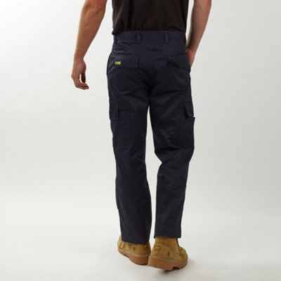 Site King Navy Combat Cargo Work Trousers (W28, L27)
