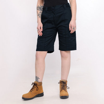 Site King Womens Navy Cargo Work Shorts with Elasticated Waist (6)