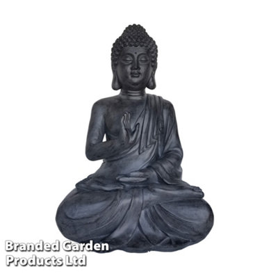 Sitting Buddha Garden Ornament Stone Effect 74cm Tall